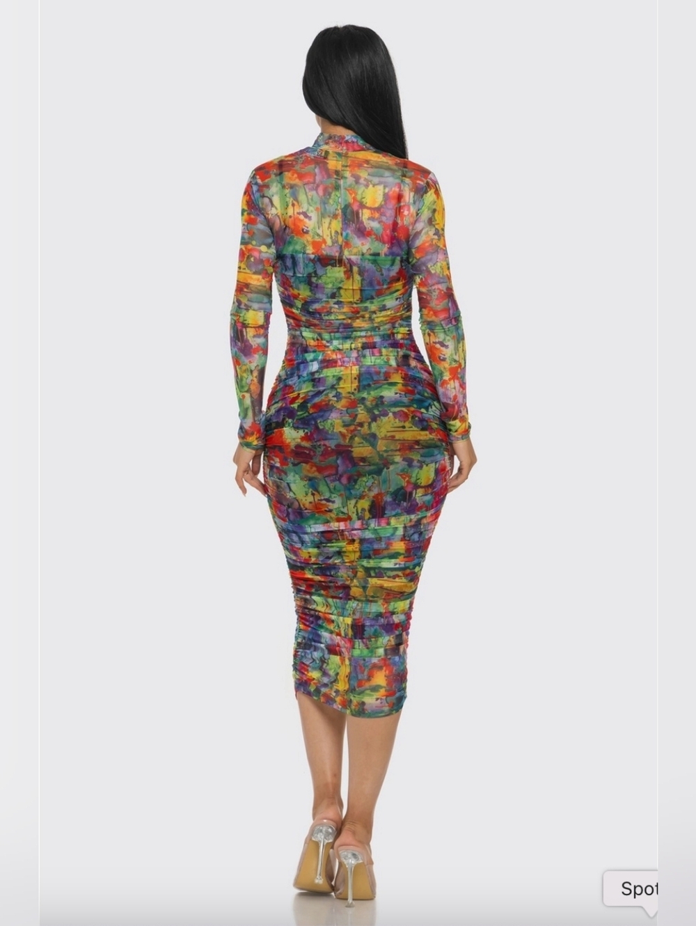 Painted Perfection Midi Length Dress - Picture 2 of 2